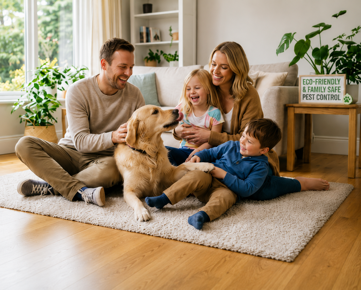 Happy Family with Pet